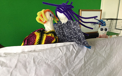 Puppets at Coronation Elementary School